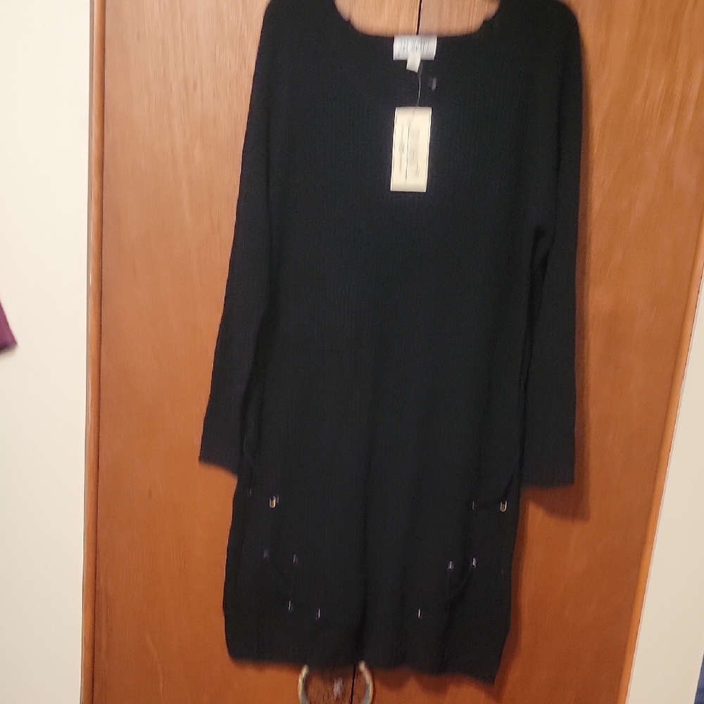 Say What? Elegant Black Long Sleeve Dress